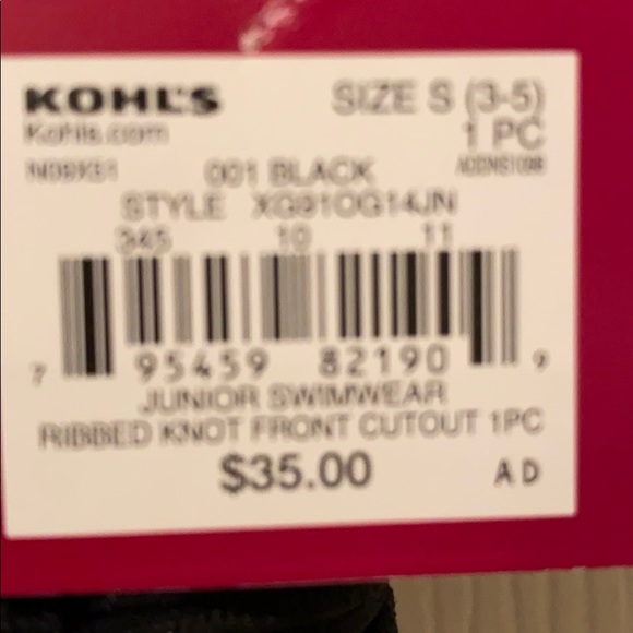 BNWT JR 1piece sexy black bathing suit size Small - Picture 4 of 8